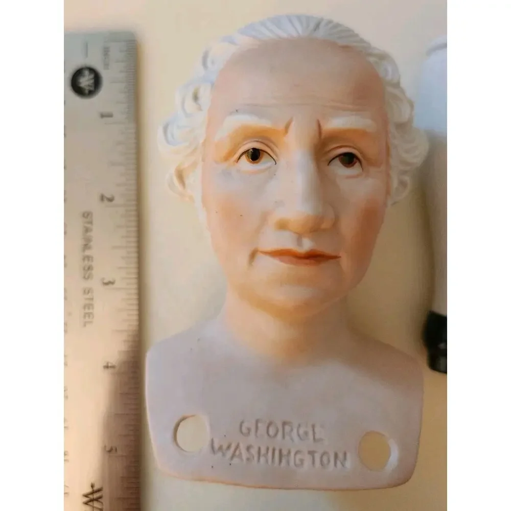 Vintage Bisque, Porcelain, Ceramic George & Martha Washington Doll Parts